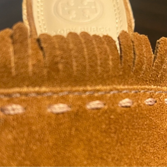 Tory Burch Huntington Suede Fringe Mules - Picture 11 of 13
